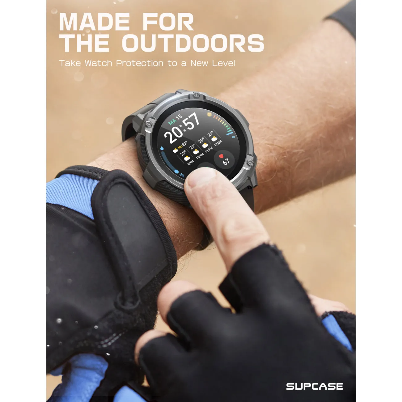 BestSelling Galaxy Watch5 Pro 45mm Unicorn Beetle Rugged Case with Glass Screen Protectors-Black  Ends Soon!