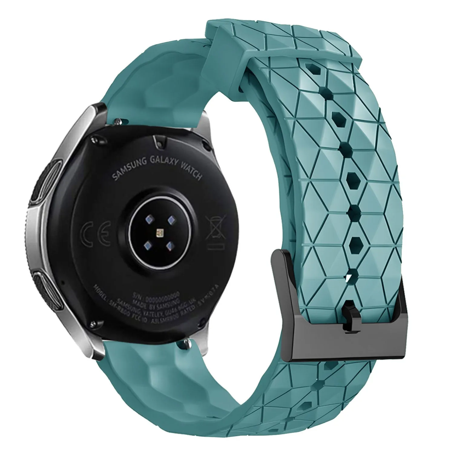 BestSelling Huawei Watch 3 (Pro) Silicone Strap Hexagons (Grey-Blue)  Today Only!