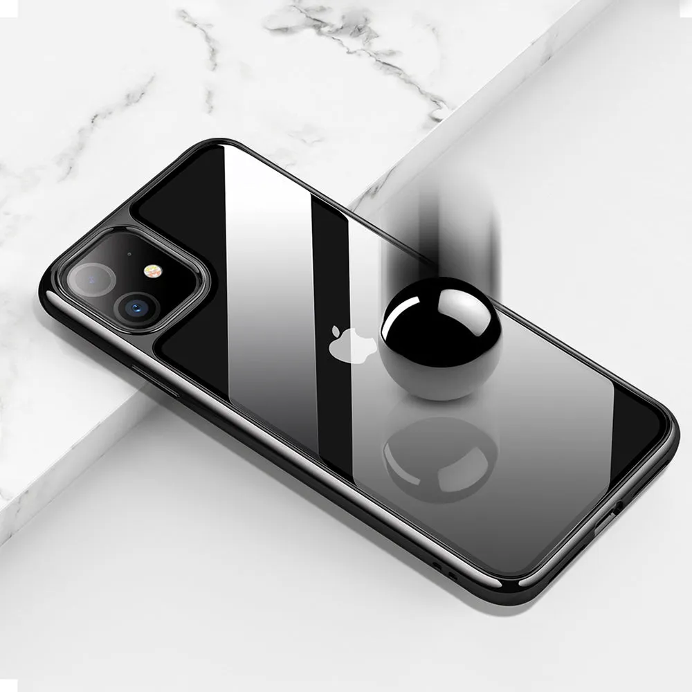BestSelling iPhone 11 6.1 inch Unicorn Beetle GLASS Slim Clear Case-Black  Limited Stock!