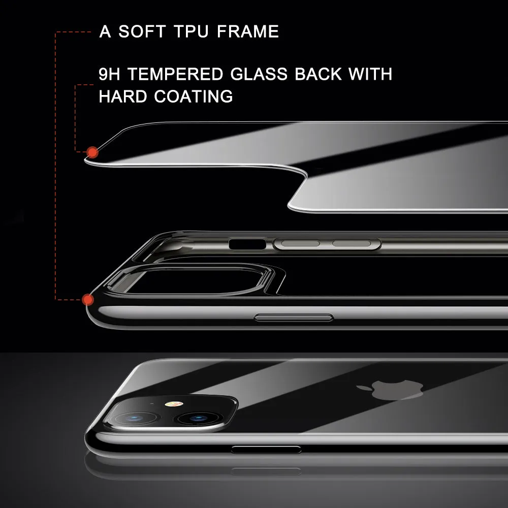 BestSelling iPhone 11 6.1 inch Unicorn Beetle GLASS Slim Clear Case-Black  Limited Stock!