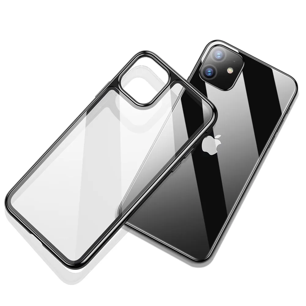 BestSelling iPhone 11 6.1 inch Unicorn Beetle GLASS Slim Clear Case-Black  Limited Stock!