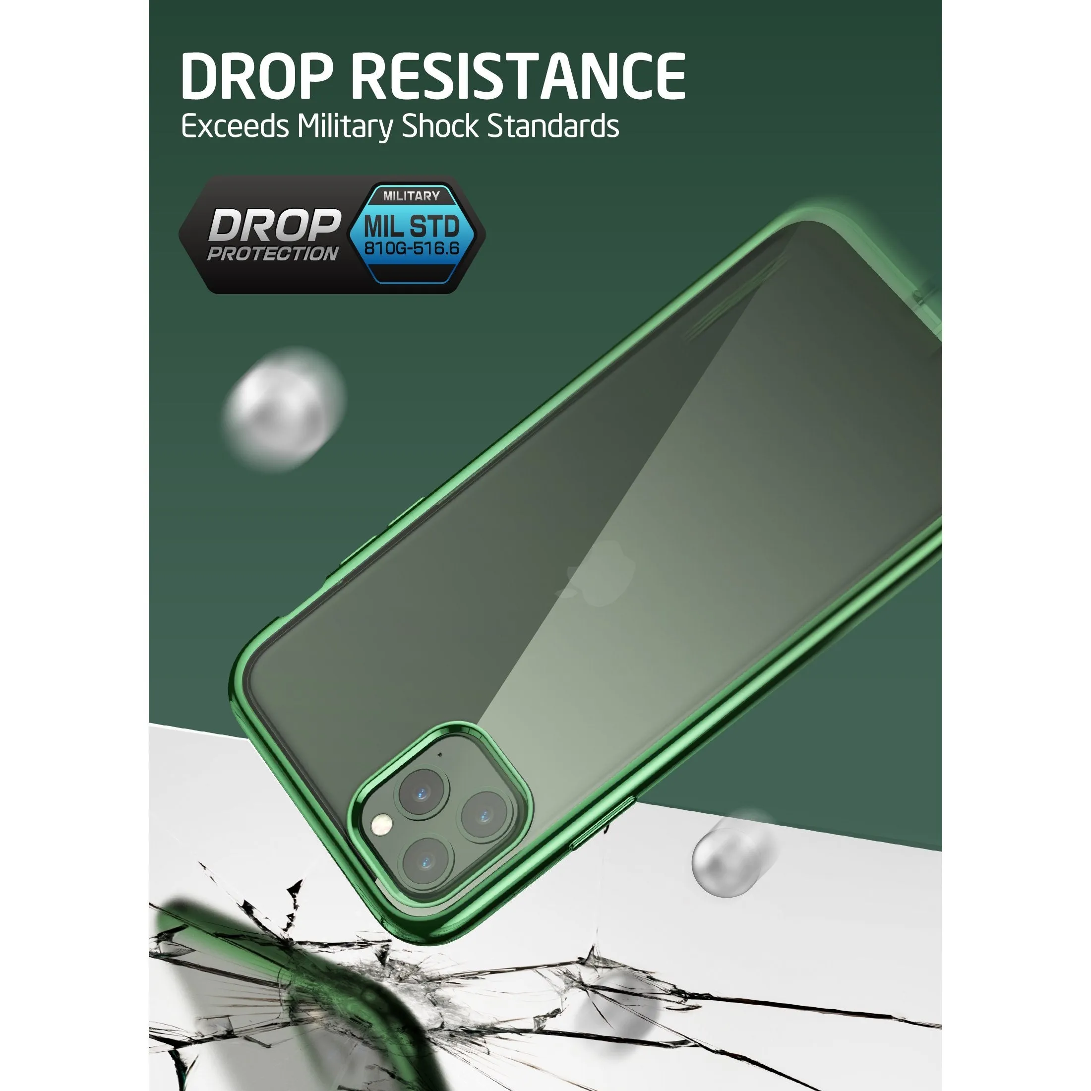 BestSelling iPhone 11 Pro 5.8 inch Unicorn Beetle Electro Slim Clear Case-Green  Last Chance!