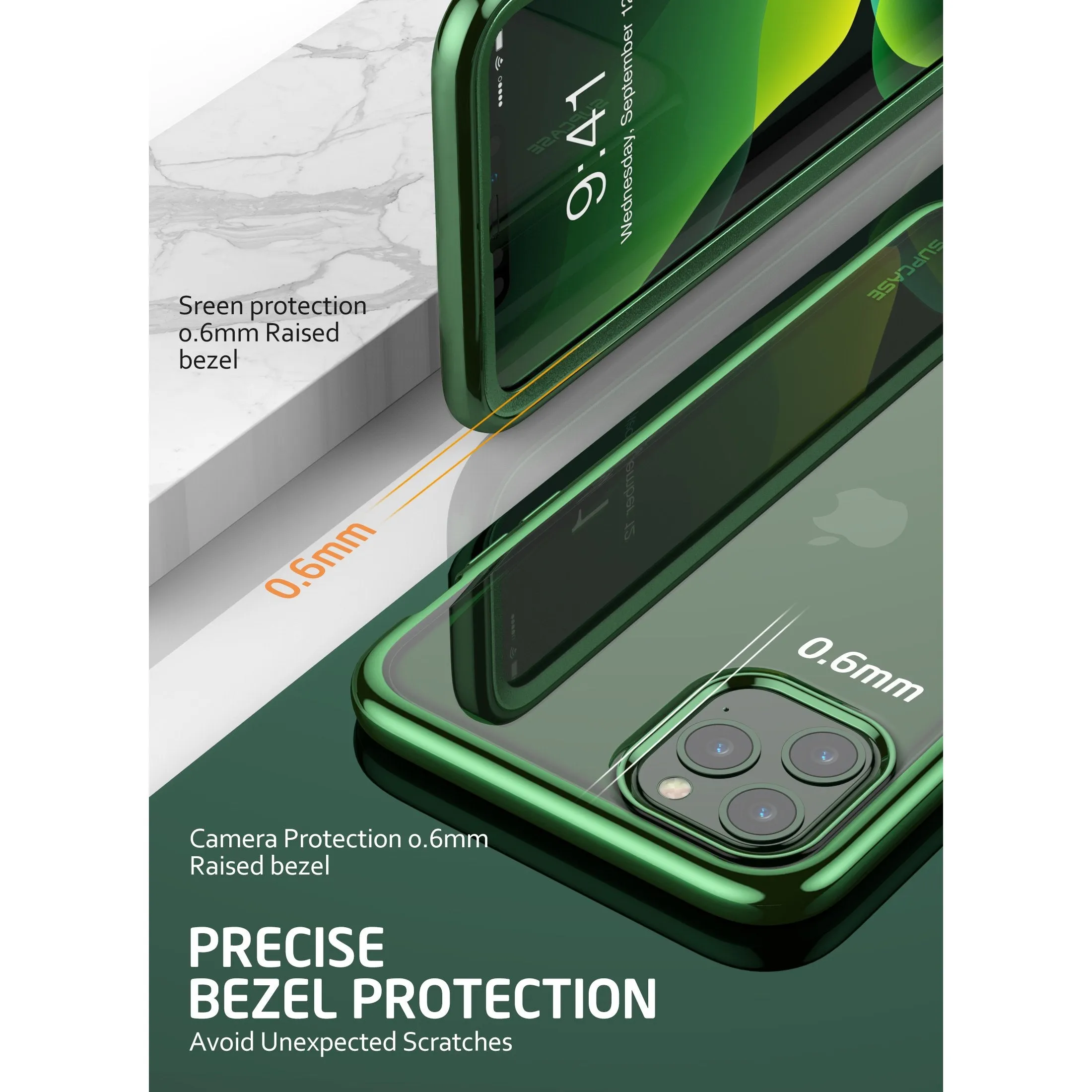 BestSelling iPhone 11 Pro 5.8 inch Unicorn Beetle Electro Slim Clear Case-Green  Last Chance!