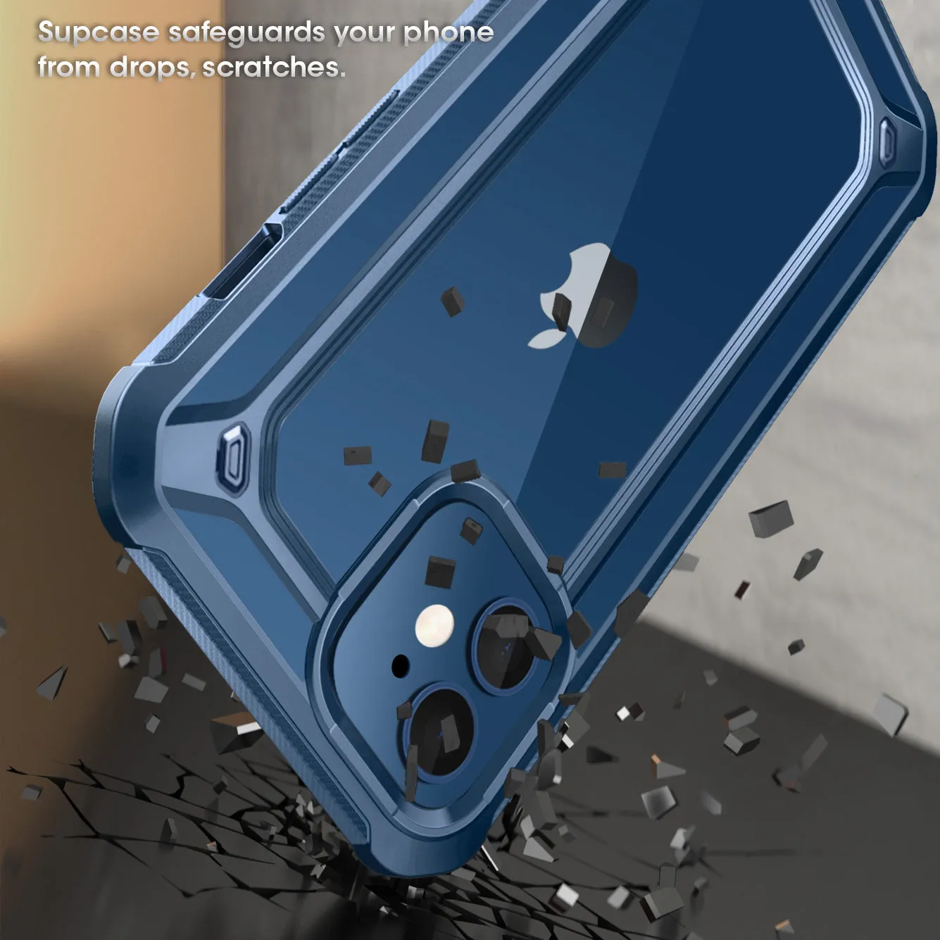 BestSelling iPhone 12 mini 5.4 inch Unicorn Beetle Exo with Screen Protector Clear Case-Blue  Stylish & Comfortable