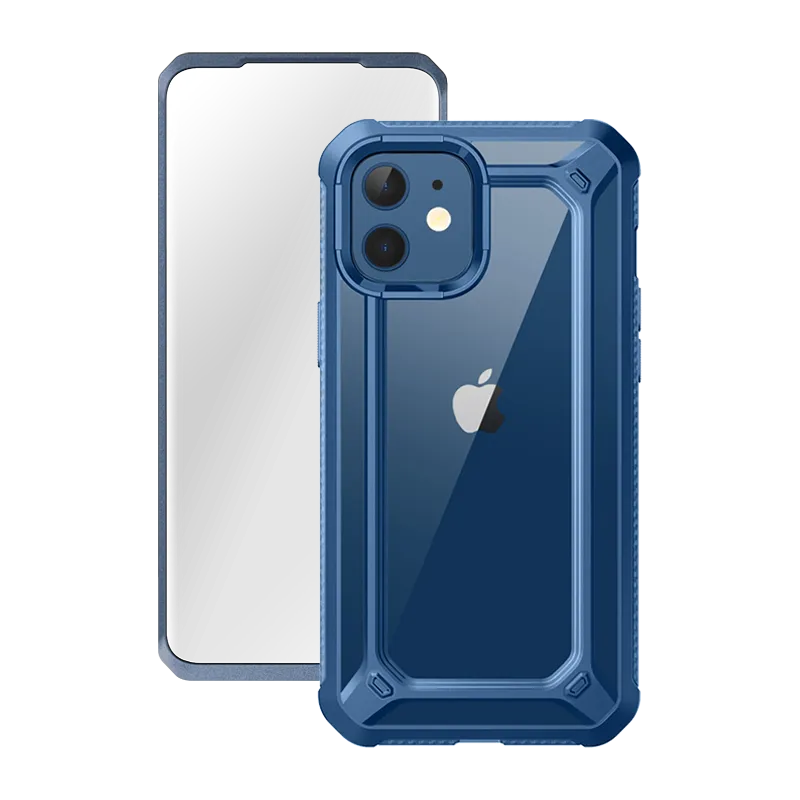 BestSelling iPhone 12 mini 5.4 inch Unicorn Beetle Exo with Screen Protector Clear Case-Blue  Stylish & Comfortable