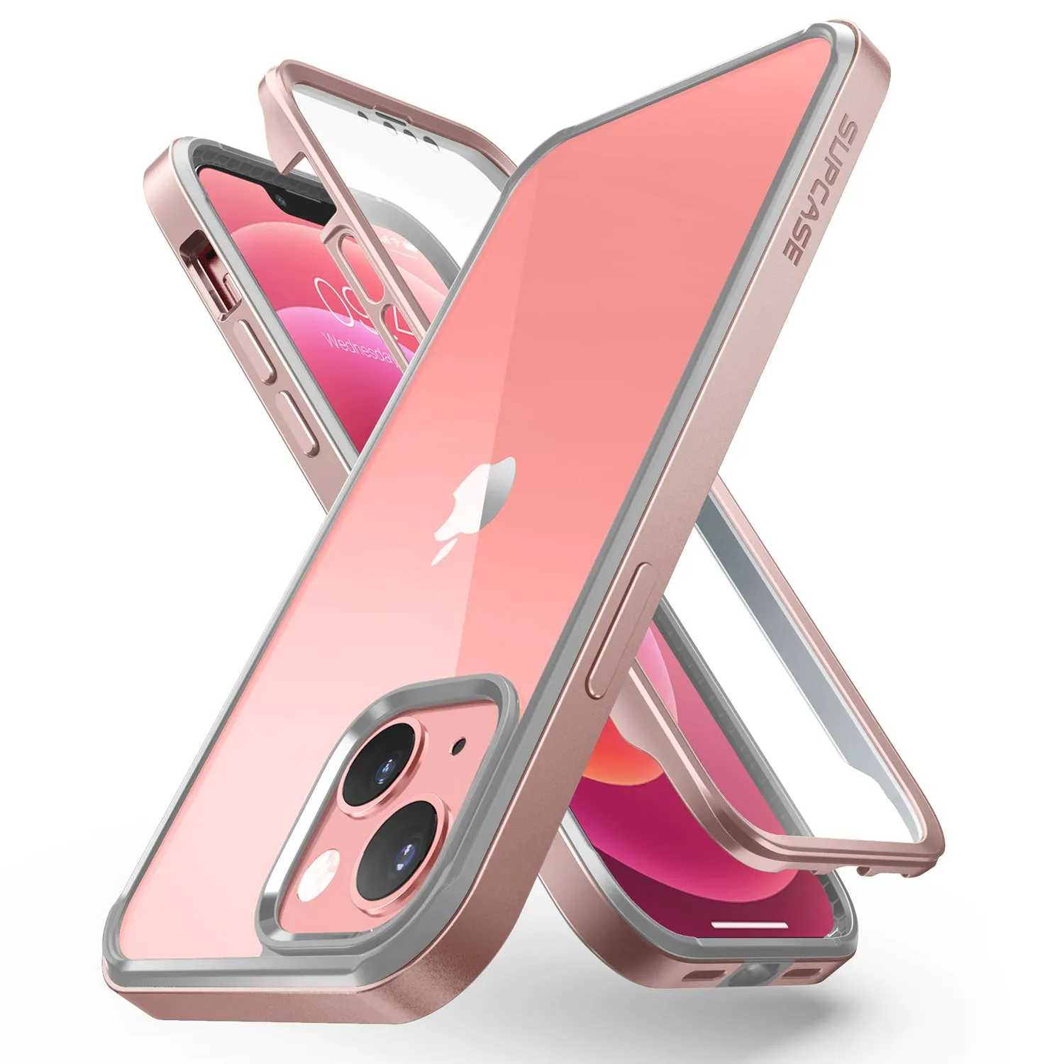 BestSelling iPhone 13 6.1 inch Unicorn Beetle Edge with Screen Protector Clear Case-Peach  Today Only!