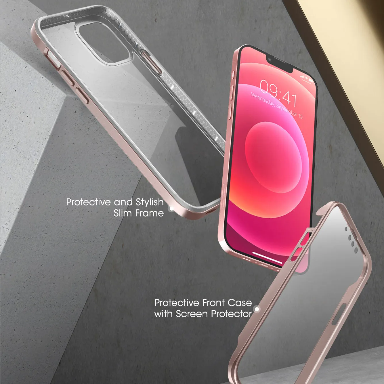 BestSelling iPhone 13 6.1 inch Unicorn Beetle Edge with Screen Protector Clear Case-Peach  Today Only!