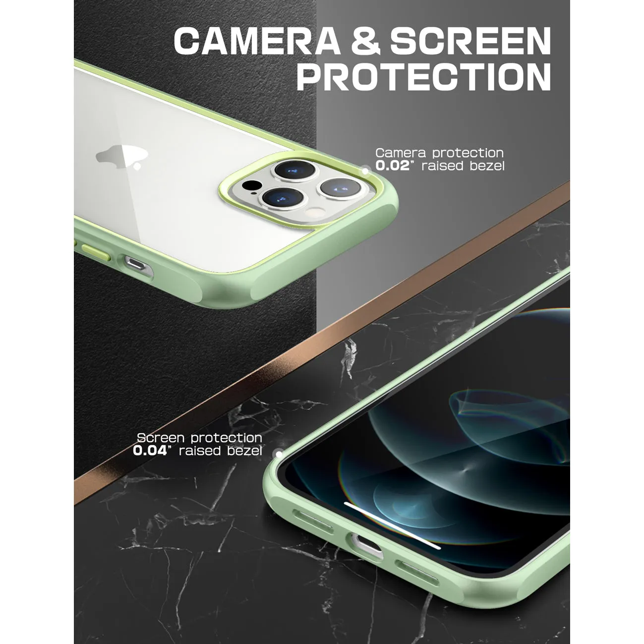BestSelling iPhone 13 Pro 6.1 inch Unicorn Beetle Style Slim Clear Case-Mint Green  Limited Stock!