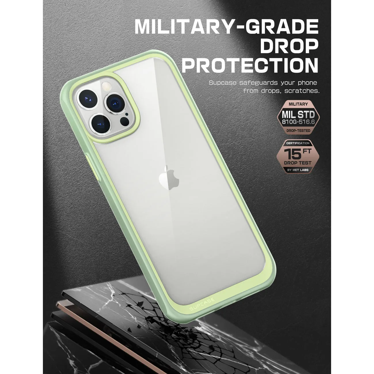 BestSelling iPhone 13 Pro 6.1 inch Unicorn Beetle Style Slim Clear Case-Mint Green  Limited Stock!