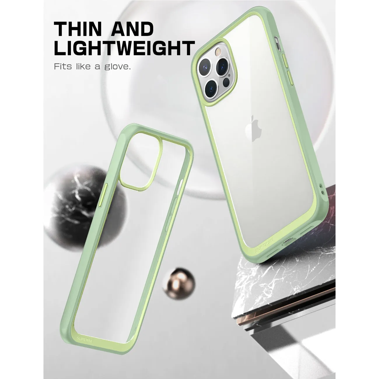 BestSelling iPhone 13 Pro 6.1 inch Unicorn Beetle Style Slim Clear Case-Mint Green  Limited Stock!