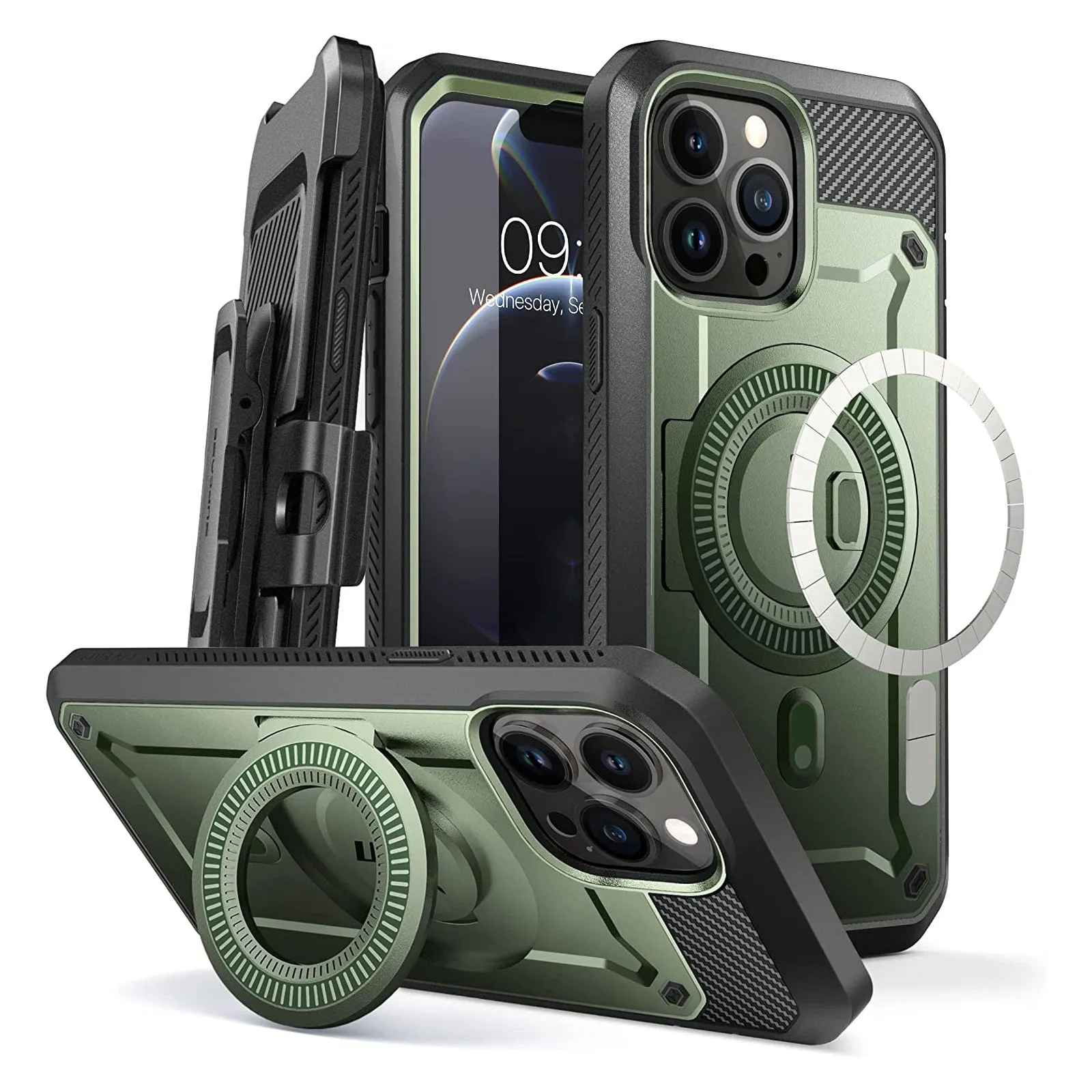 BestSelling iPhone 13 Pro Max 6.7 inch Unicorn Beetle PRO MAG Rugged MagSafe Case-Dark Green  Going Fast!