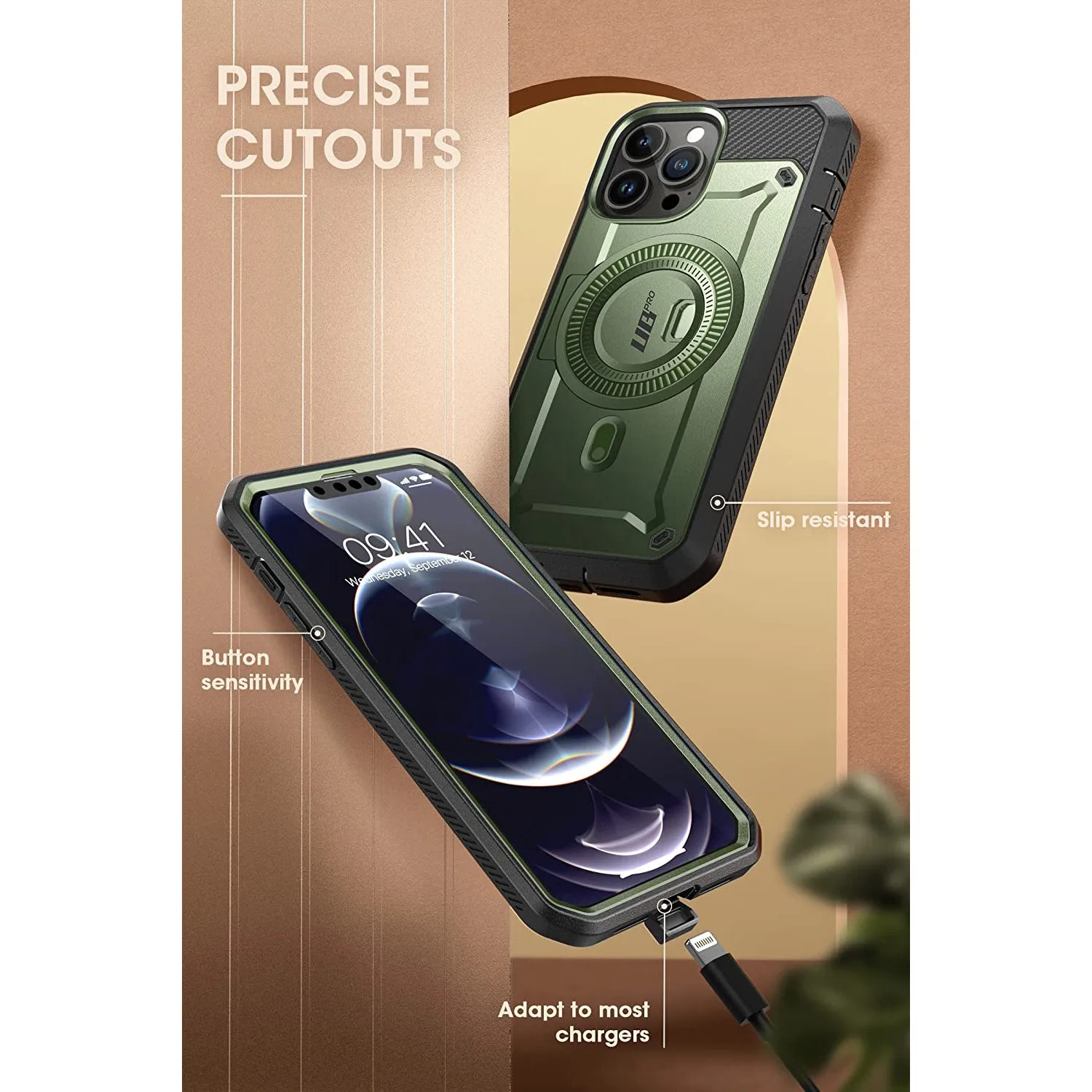 BestSelling iPhone 13 Pro Max 6.7 inch Unicorn Beetle PRO MAG Rugged MagSafe Case-Dark Green  Going Fast!