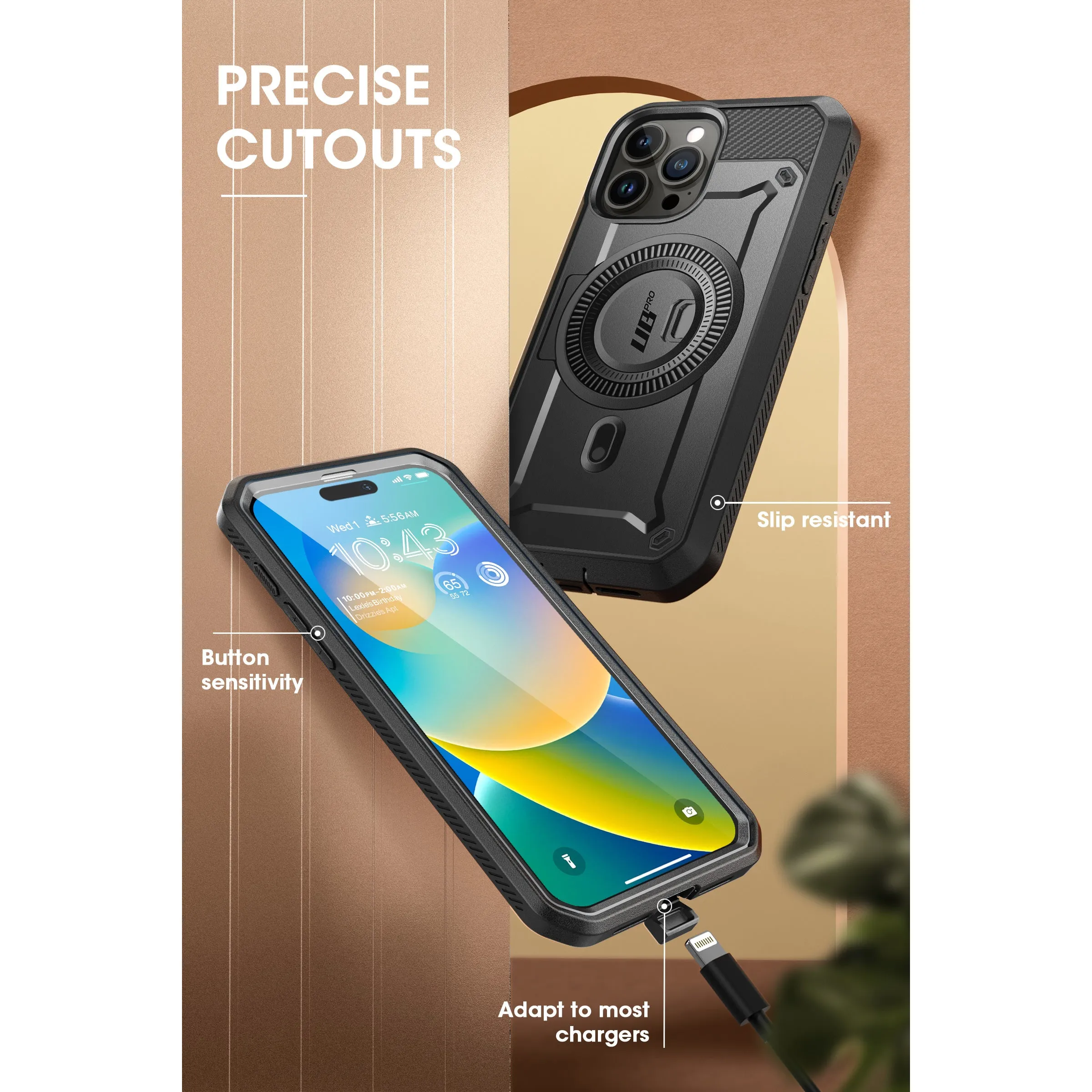 BestSelling iPhone 15 Pro Max 6.7 inch Unicorn Beetle PRO MAG Rugged MagSafe Case-Gun Metal  Dont Miss Out!