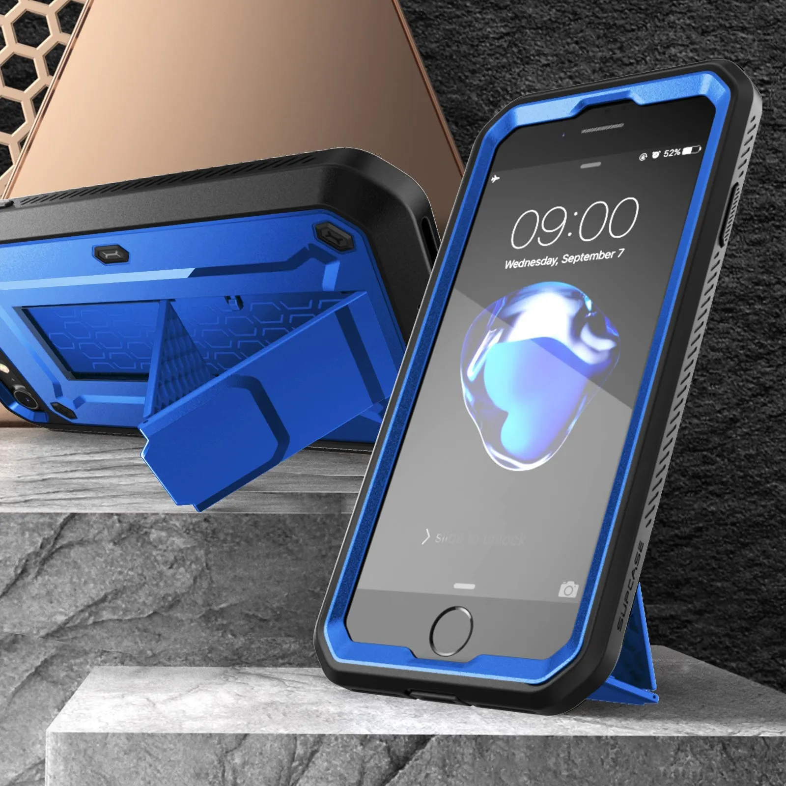 BestSelling iPhone SE Unicorn Beetle Pro Full-Body Case with Kickstand-Dark Blue  Today Only!