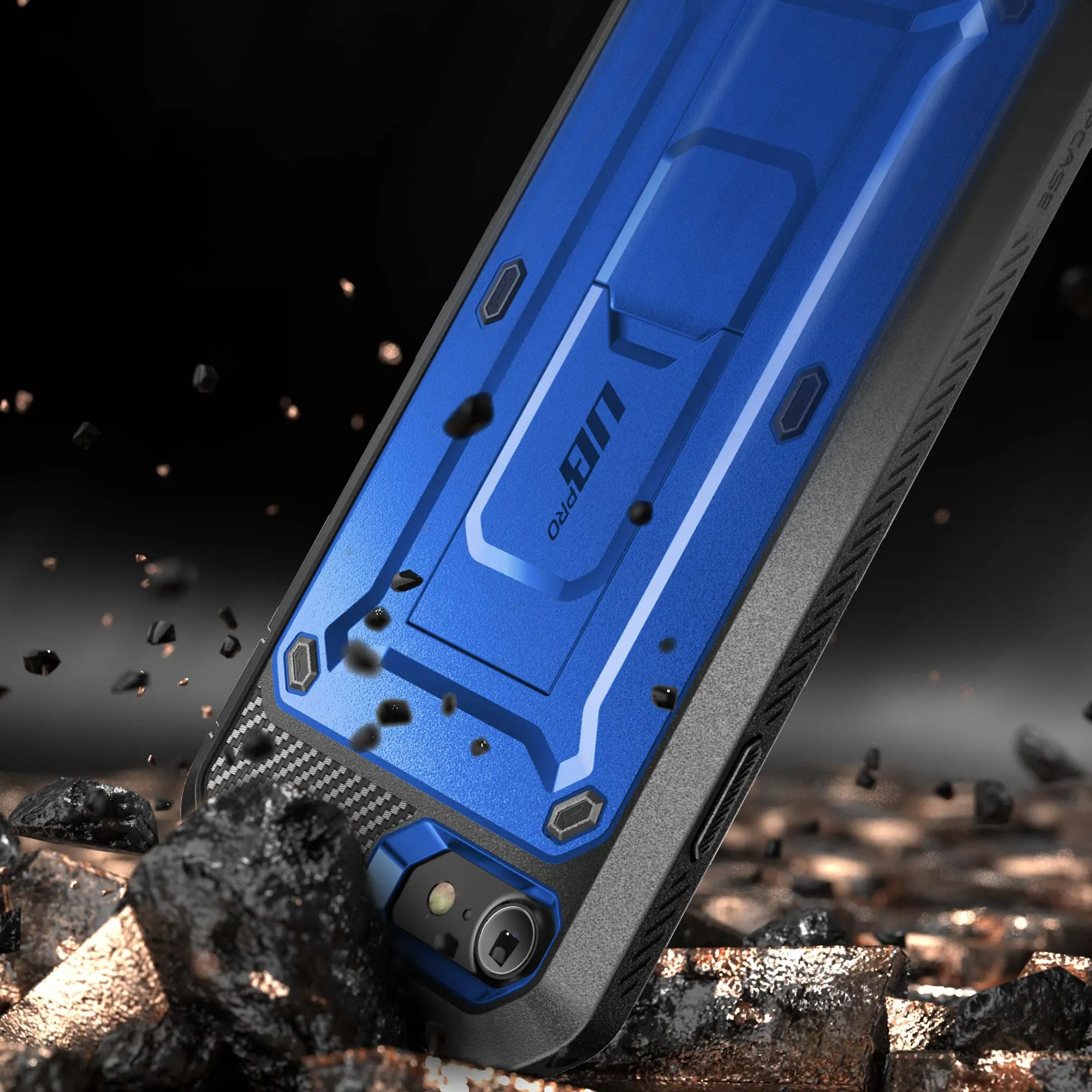 BestSelling iPhone SE Unicorn Beetle Pro Full-Body Case with Kickstand-Dark Blue  Today Only!