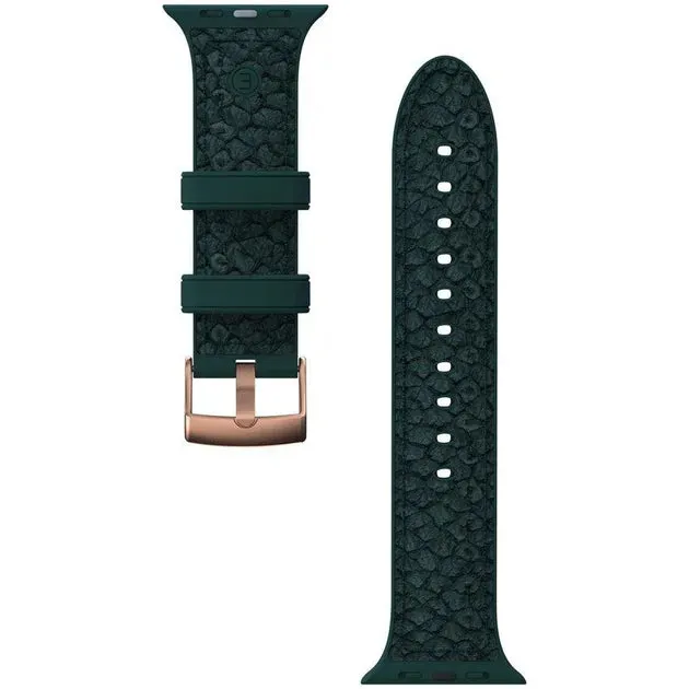 BestSelling Njord Apple Watch Salmon Leather Strap (Dark Green)  Almost Sold Out!