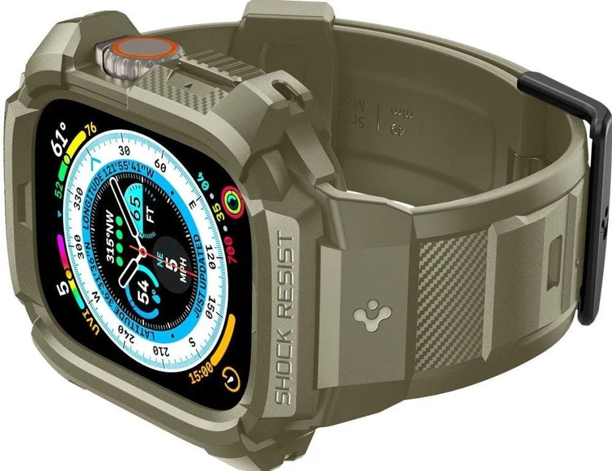 BestSelling Spigen Apple Watch Ultra Rugged Armor Pro Strap (Dark Green)  Dont Miss Out!