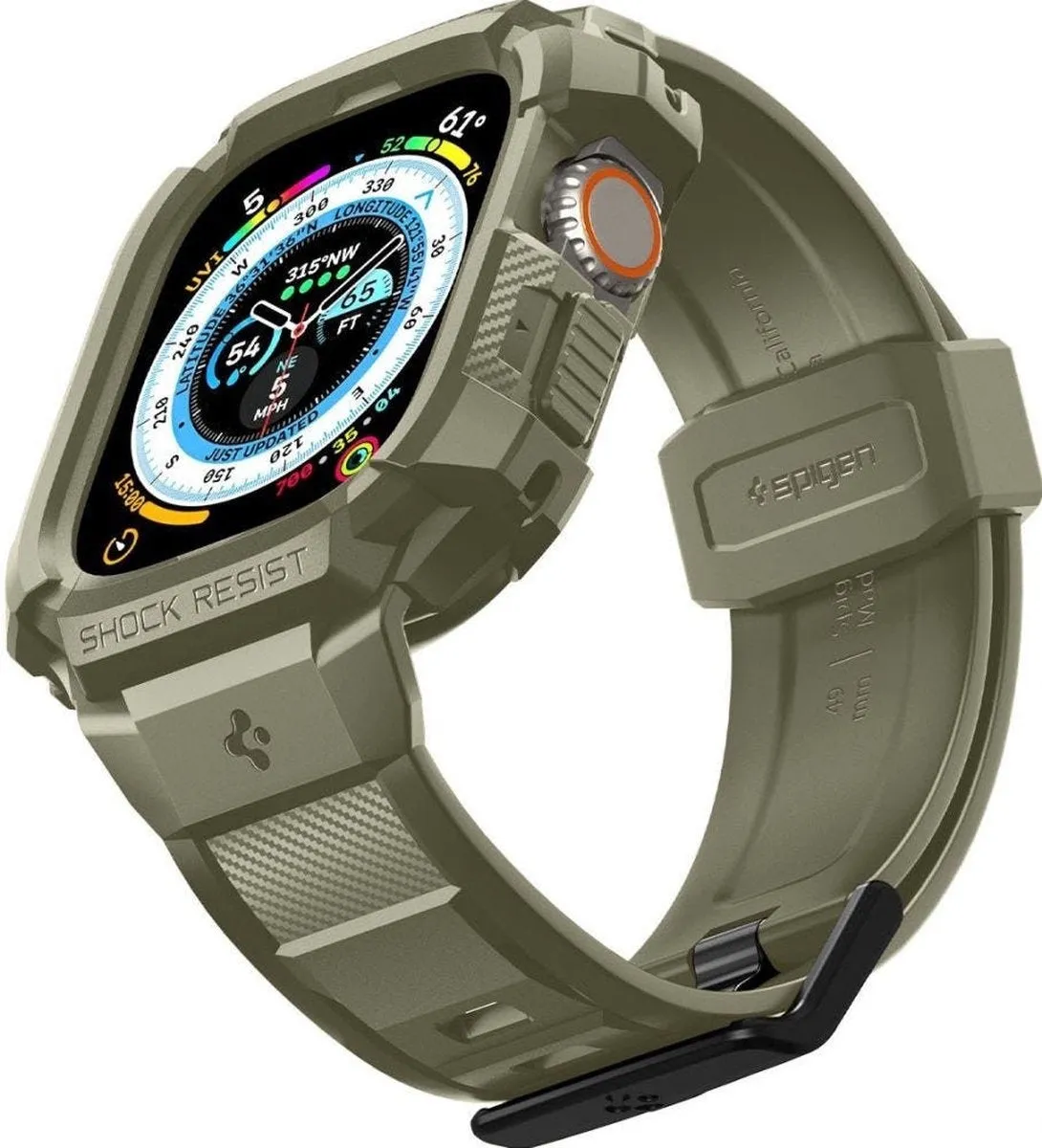 BestSelling Spigen Apple Watch Ultra Rugged Armor Pro Strap (Dark Green)  Dont Miss Out!