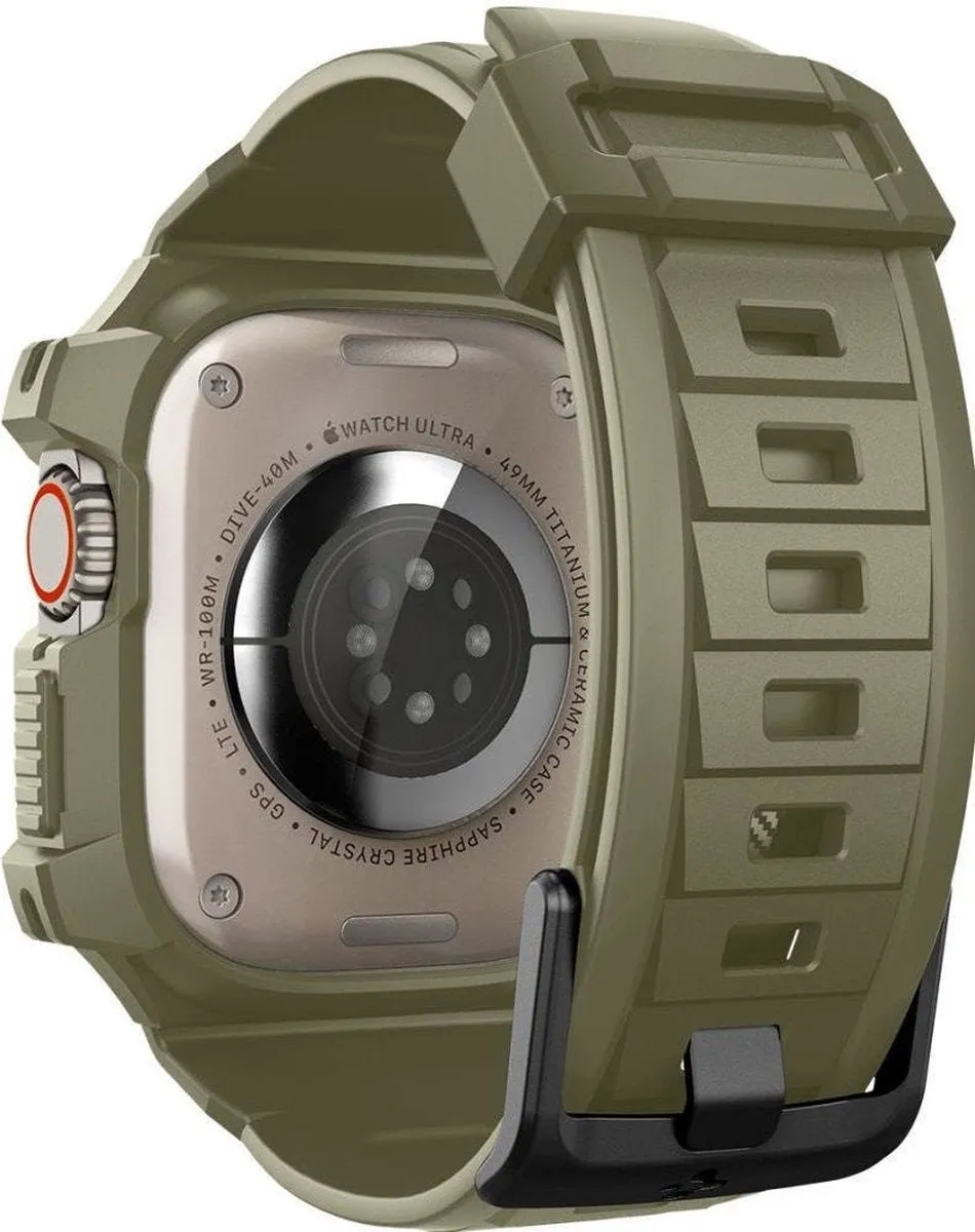 BestSelling Spigen Apple Watch Ultra Rugged Armor Pro Strap (Dark Green)  Dont Miss Out!