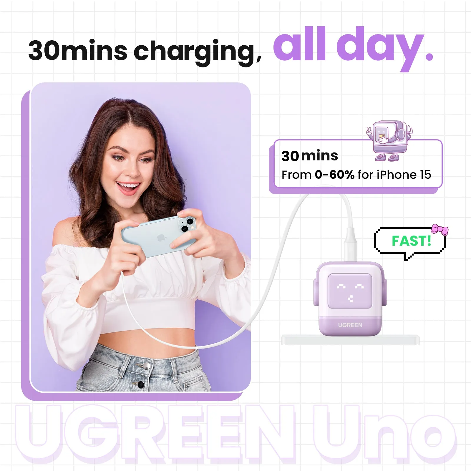 BestSelling UGREEN Uno iPhone Charger 30W  Last Few Pieces!