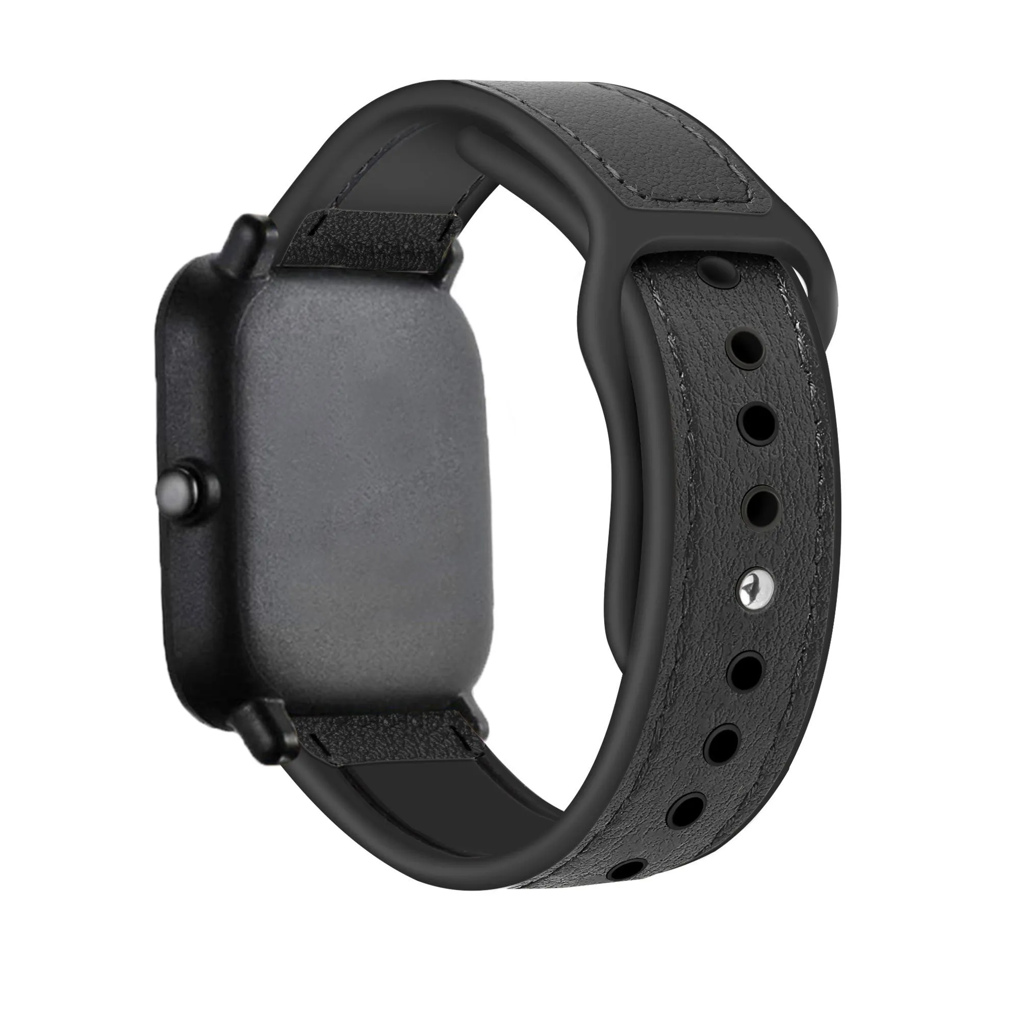 BestSelling Xiaomi Amazfit GTS 2 Hybrid Leather Strap (Black)  Stylish & Comfortable