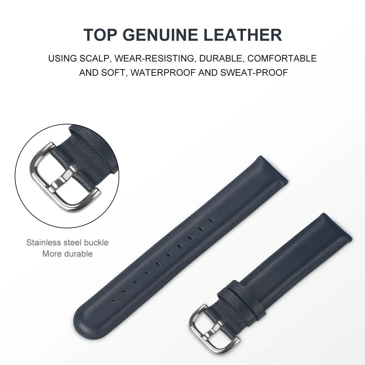 Clearance Price Amazfit GTS 2 Leather Strap (Dark Blue)  Almost Gone!
