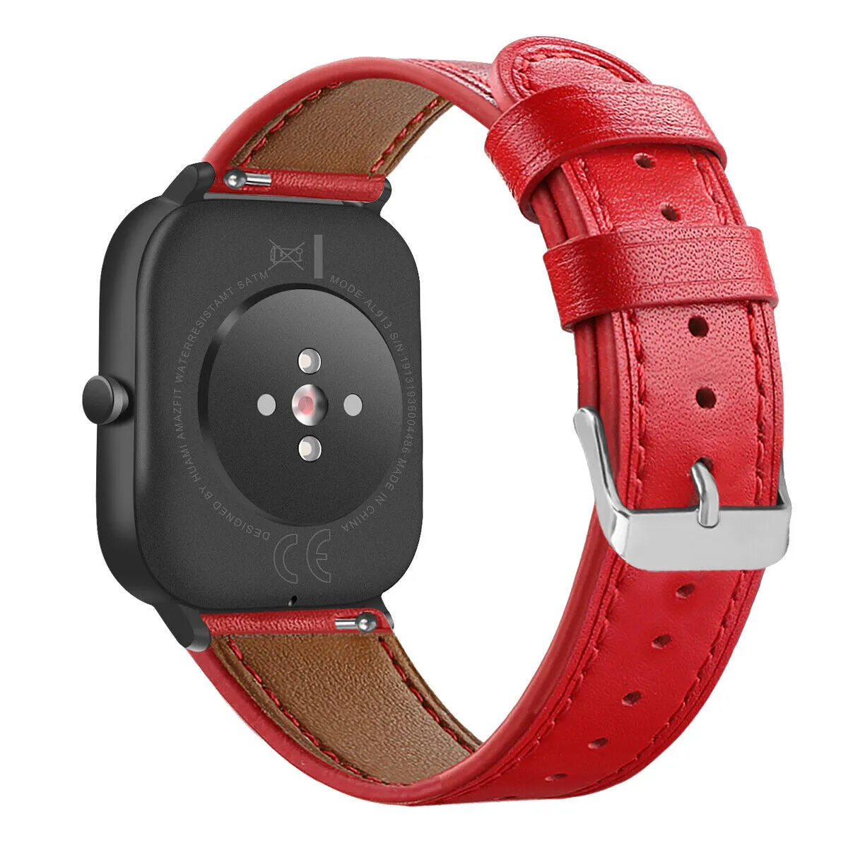 Clearance Price Amazfit GTS 2 Leather Strap (Red)  Last Chance!