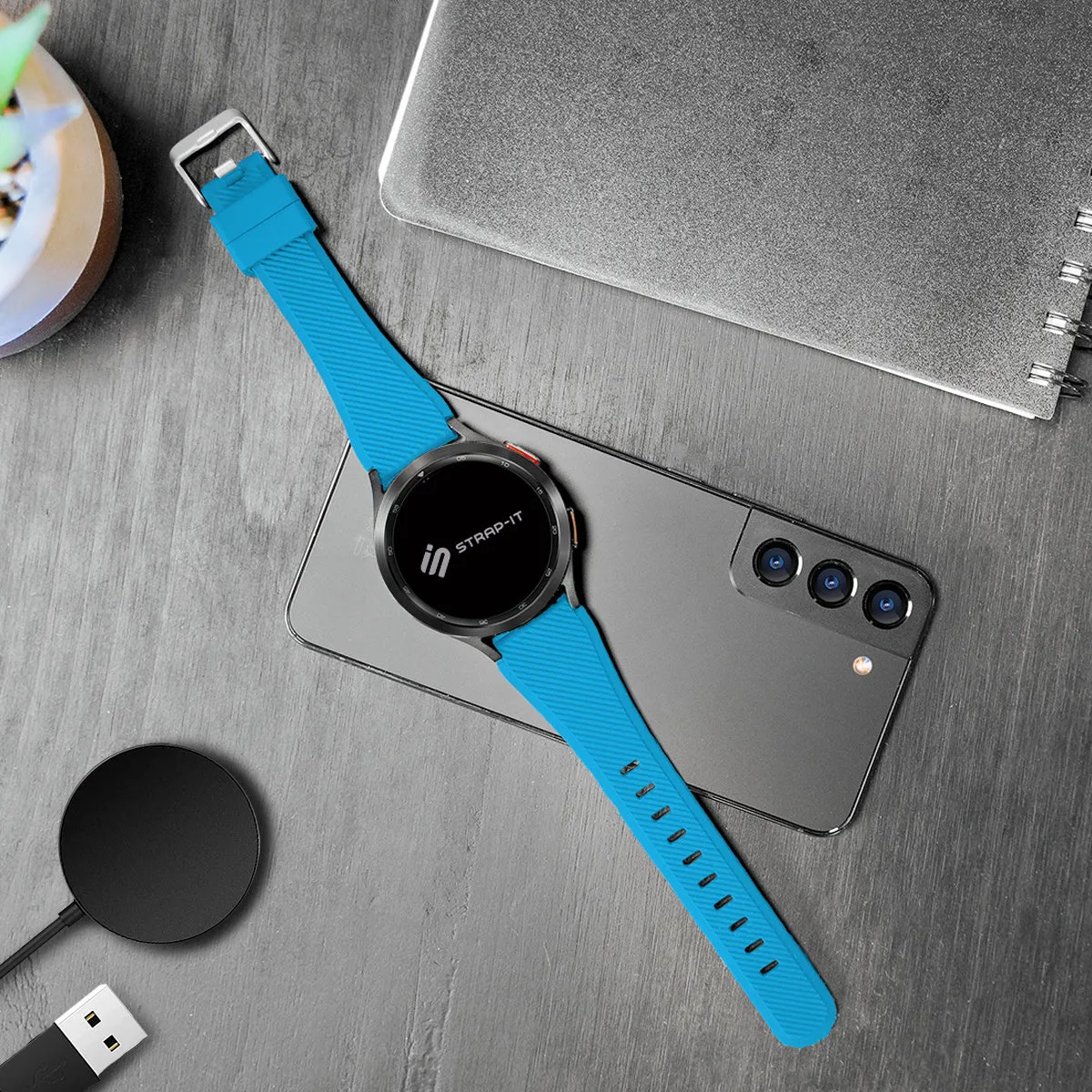 Clearance Price Amazfit GTS 2 Silicone Strap (Light Blue)  Ends Soon!