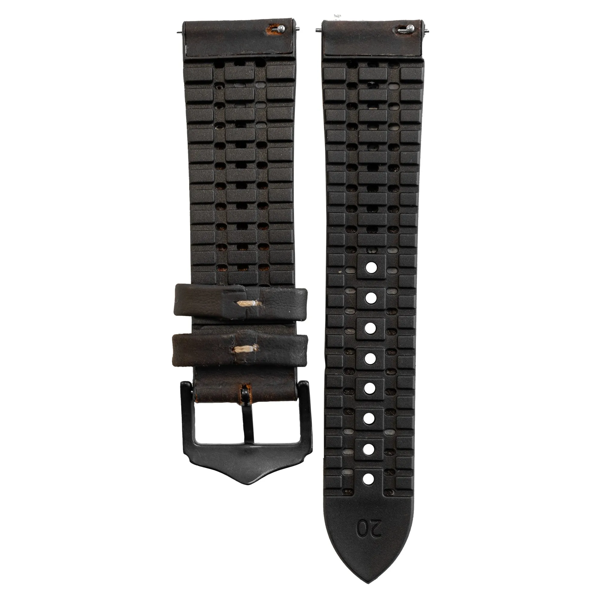 Clearance Price Amazfit GTS 2 Silicone/Leather Strap (Black/Brown)  Stylish & Comfortable