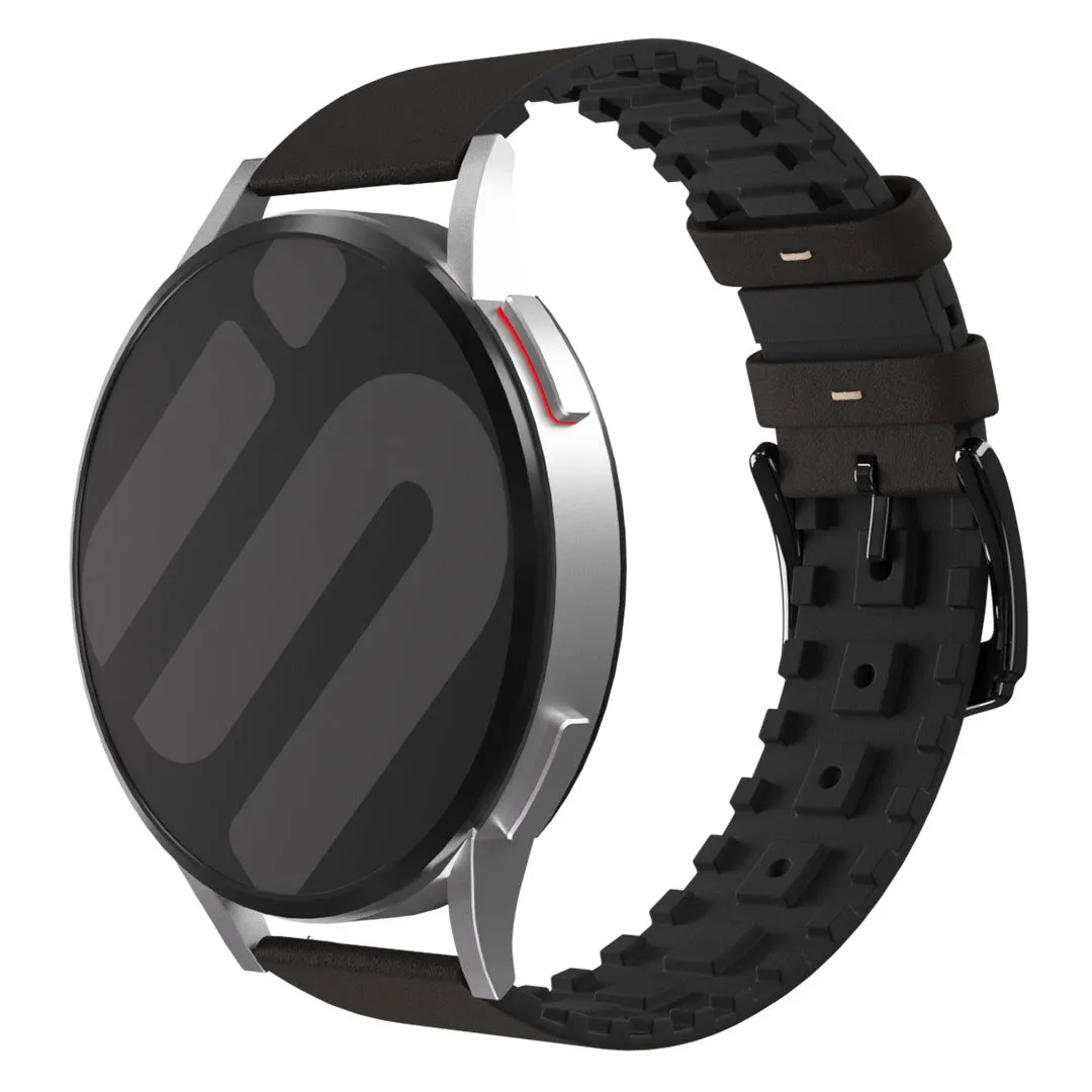 Clearance Price Amazfit GTS 2 Silicone/Leather Strap (Black/Brown)  Stylish & Comfortable