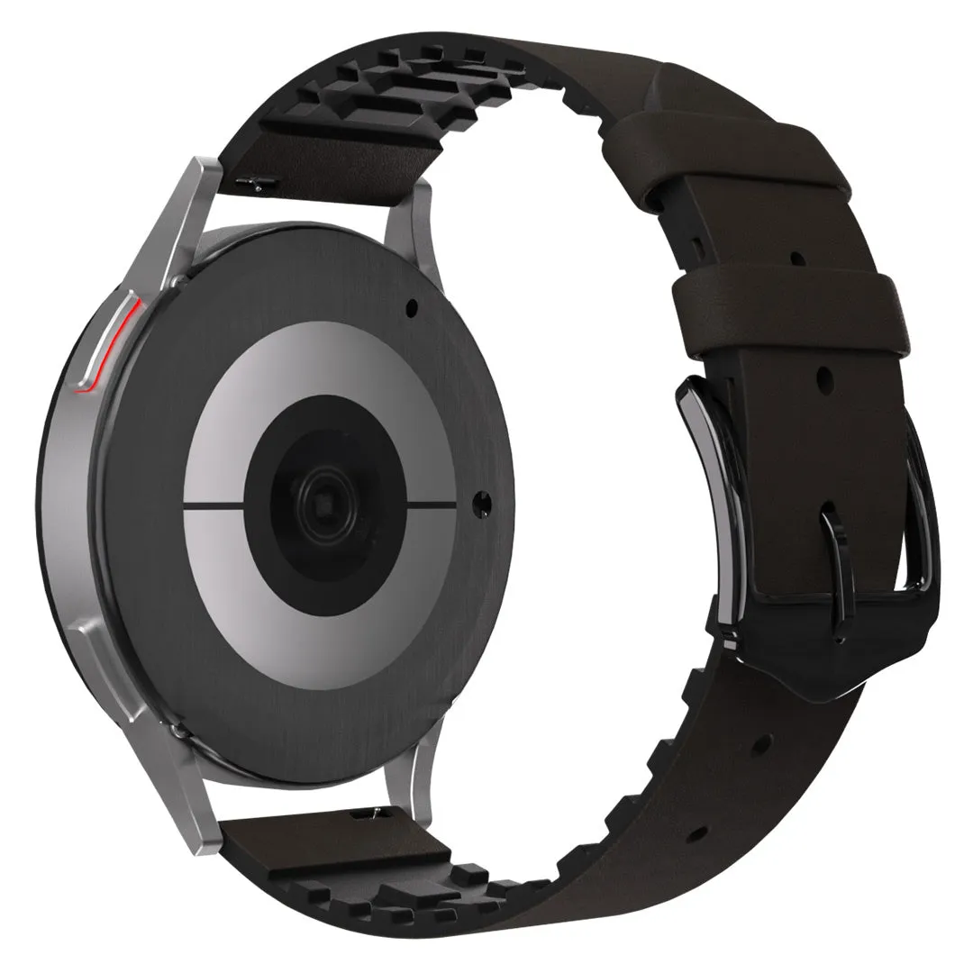 Clearance Price Amazfit GTS 2 Silicone/Leather Strap (Black/Brown)  Stylish & Comfortable