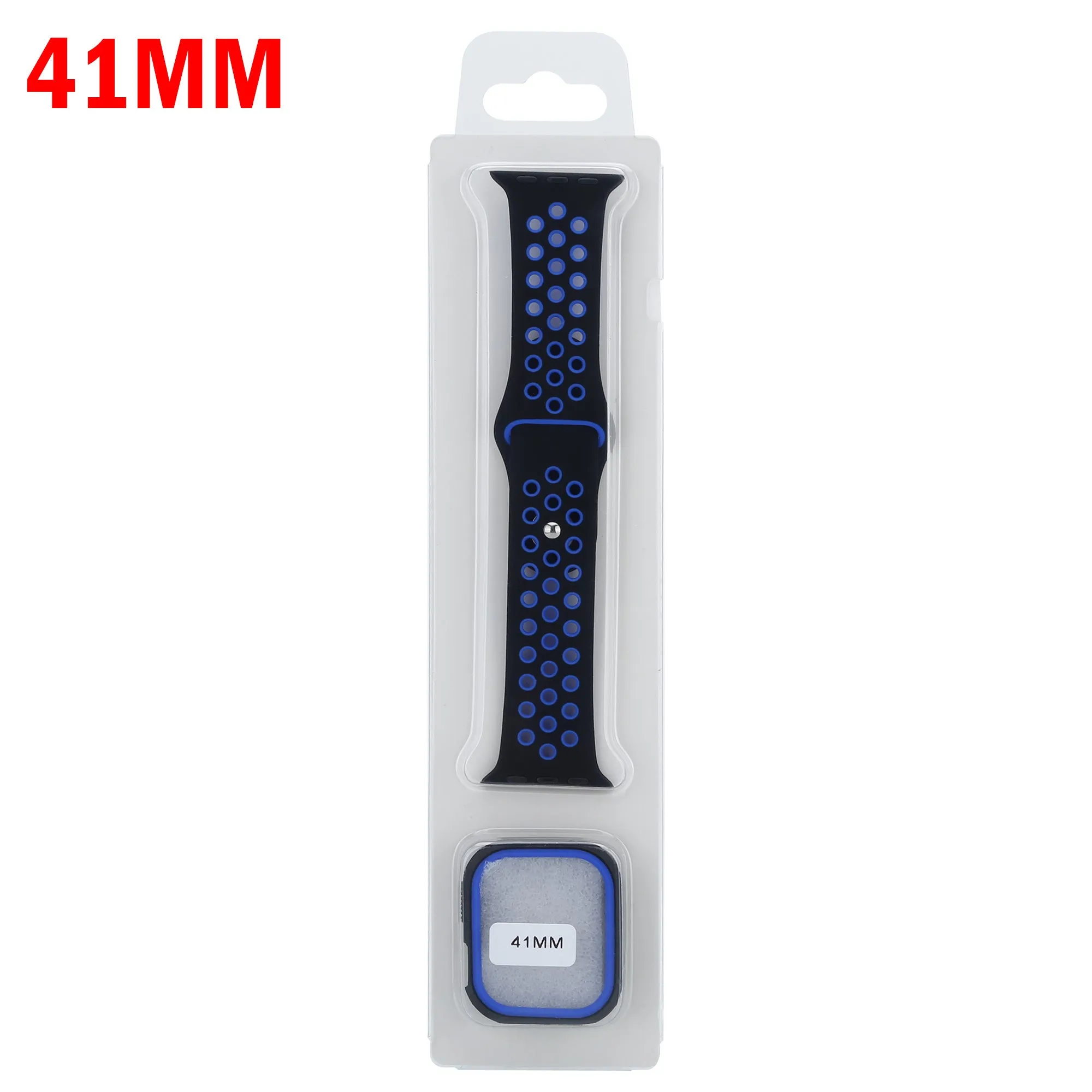 Clearance Price Apple Watch 7 Sport Strap   TPU Case (Black/Blue)  Limited Availability!
