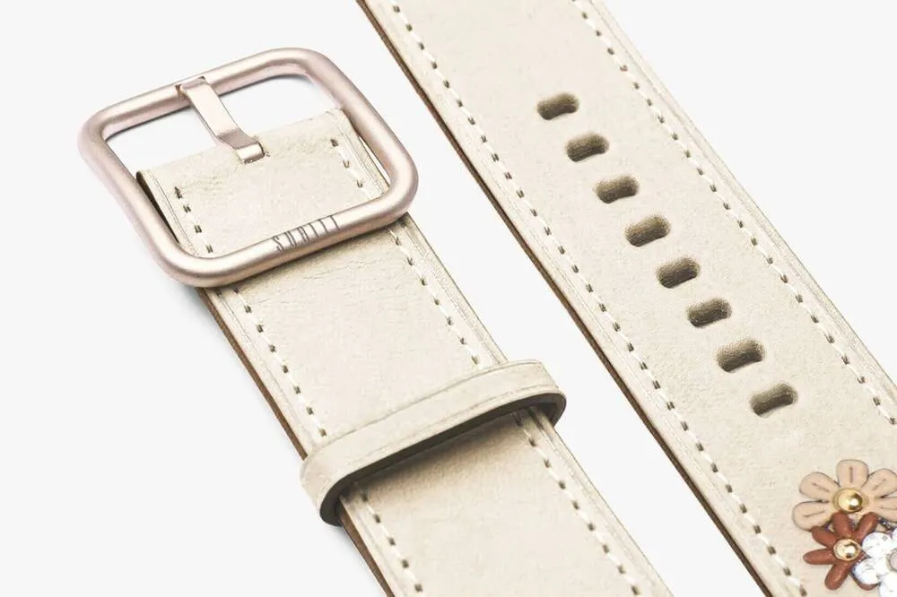 Clearance Price Apple Watch Band Daisy Cream  Ends Soon!