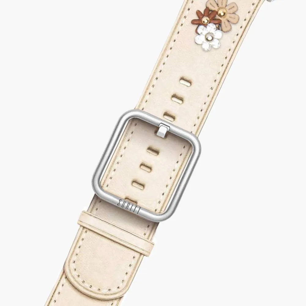 Clearance Price Apple Watch Band Daisy Cream  Ends Soon!