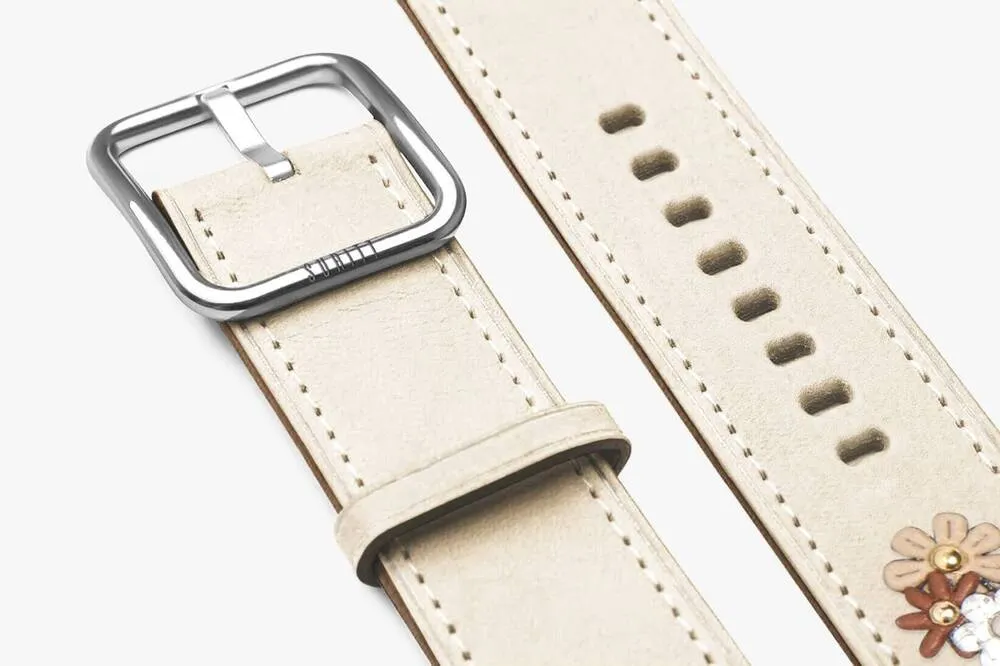 Clearance Price Apple Watch Band Daisy Cream  Ends Soon!