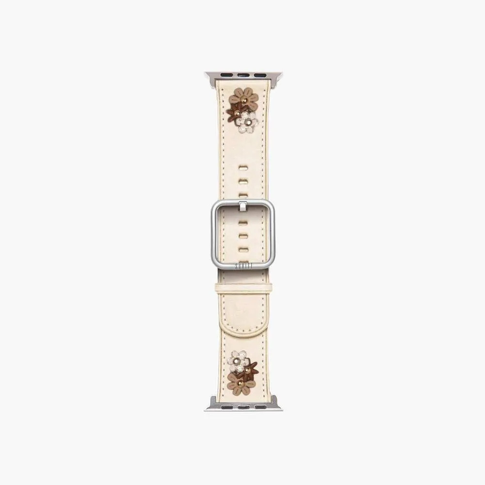 Clearance Price Apple Watch Band Daisy Cream  Ends Soon!