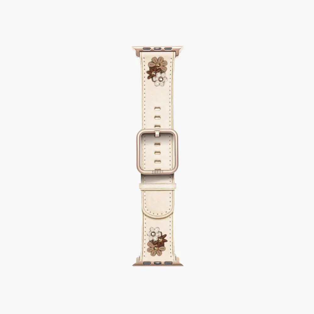 Clearance Price Apple Watch Band Daisy Cream  Ends Soon!