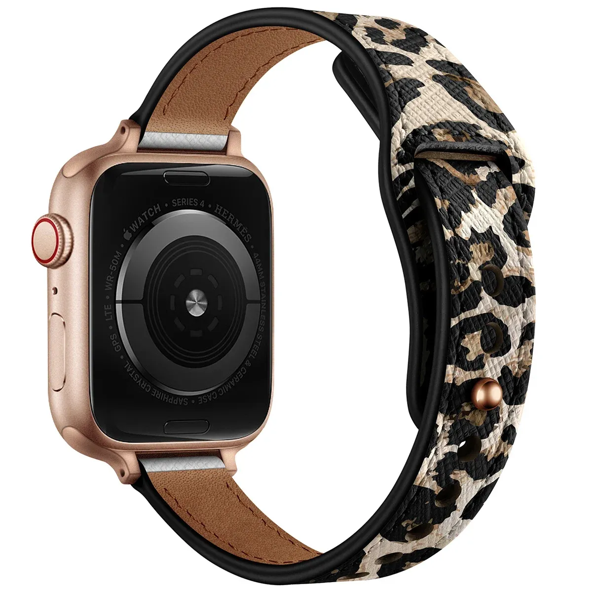 Clearance Price Apple Watch Leather Strap (Leopard)  Stylish & Comfortable