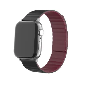 Clearance Price Apple Watch Magnetic Silicone Strap (Black/Red)  Limited Release!