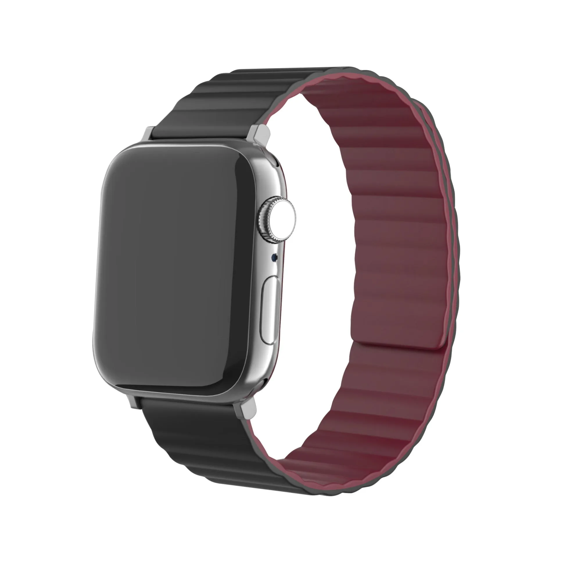 Clearance Price Apple Watch Magnetic Silicone Strap (Black/Red)  Limited Release!