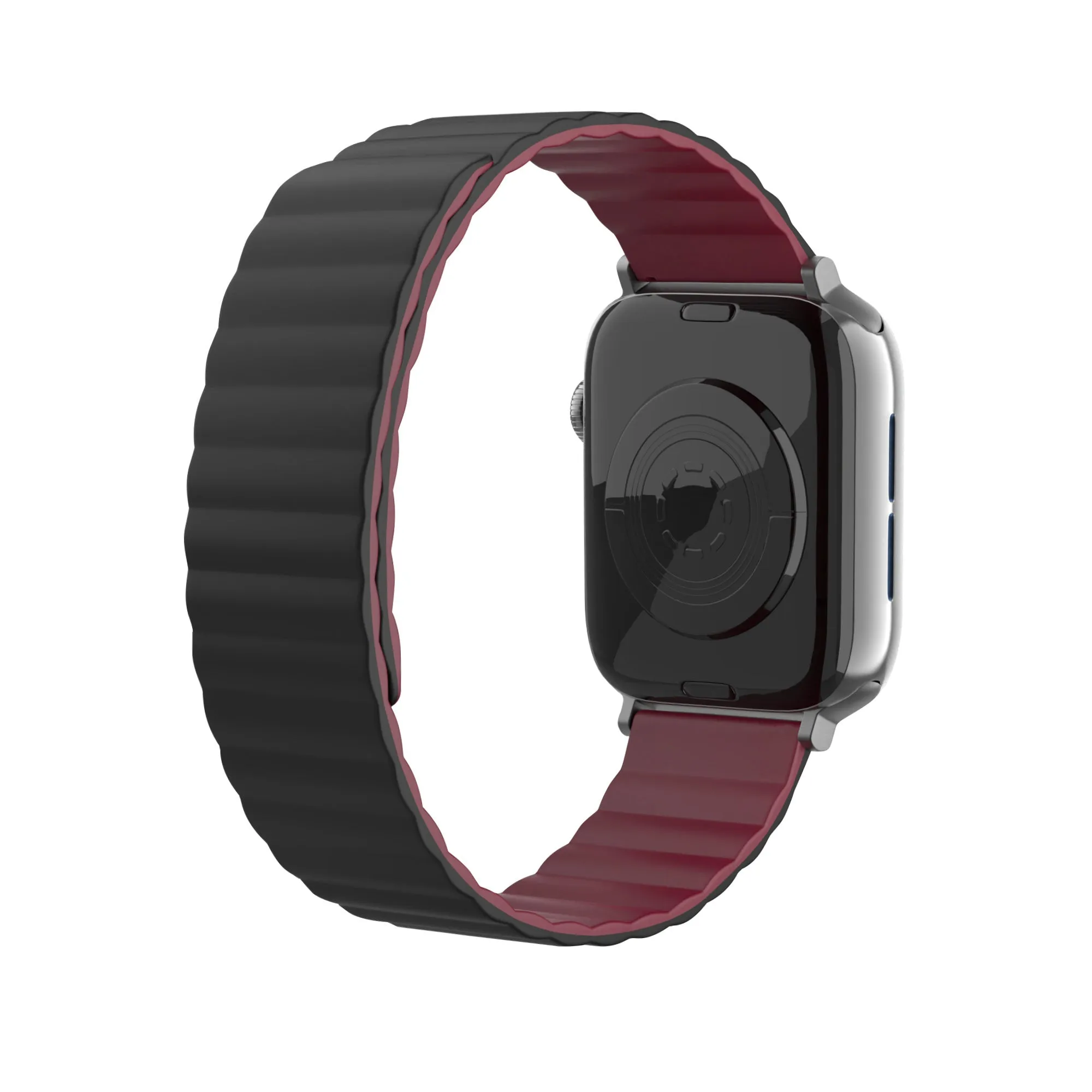 Clearance Price Apple Watch Magnetic Silicone Strap (Black/Red)  Limited Release!