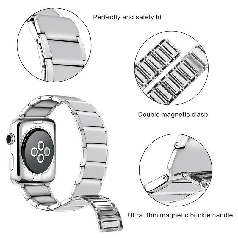Clearance Price Apple Watch Magnetic Steel Strap (Silver)  Ends Soon!