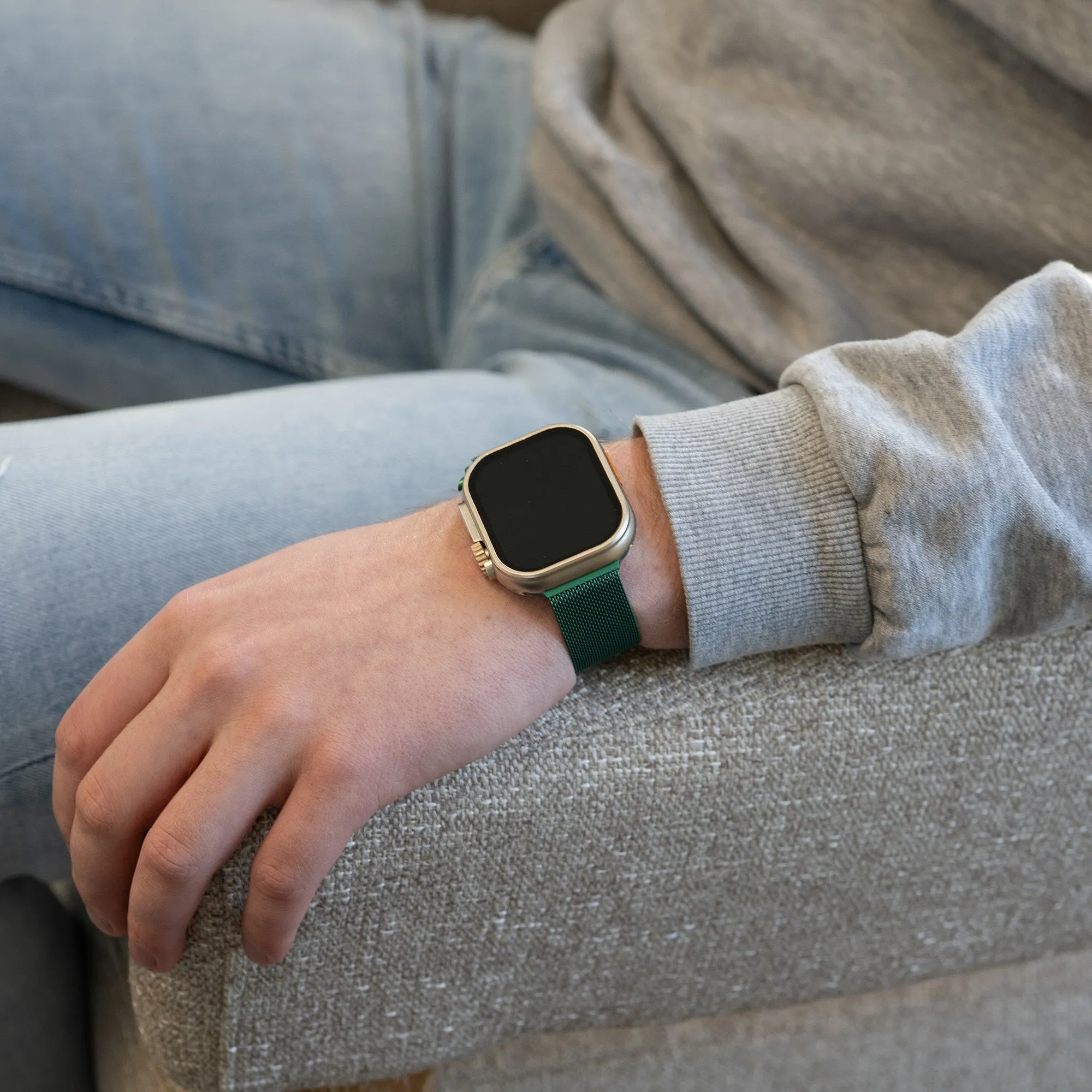 Clearance Price Apple Watch Milanese Strap (Green)  Dont Miss Out!
