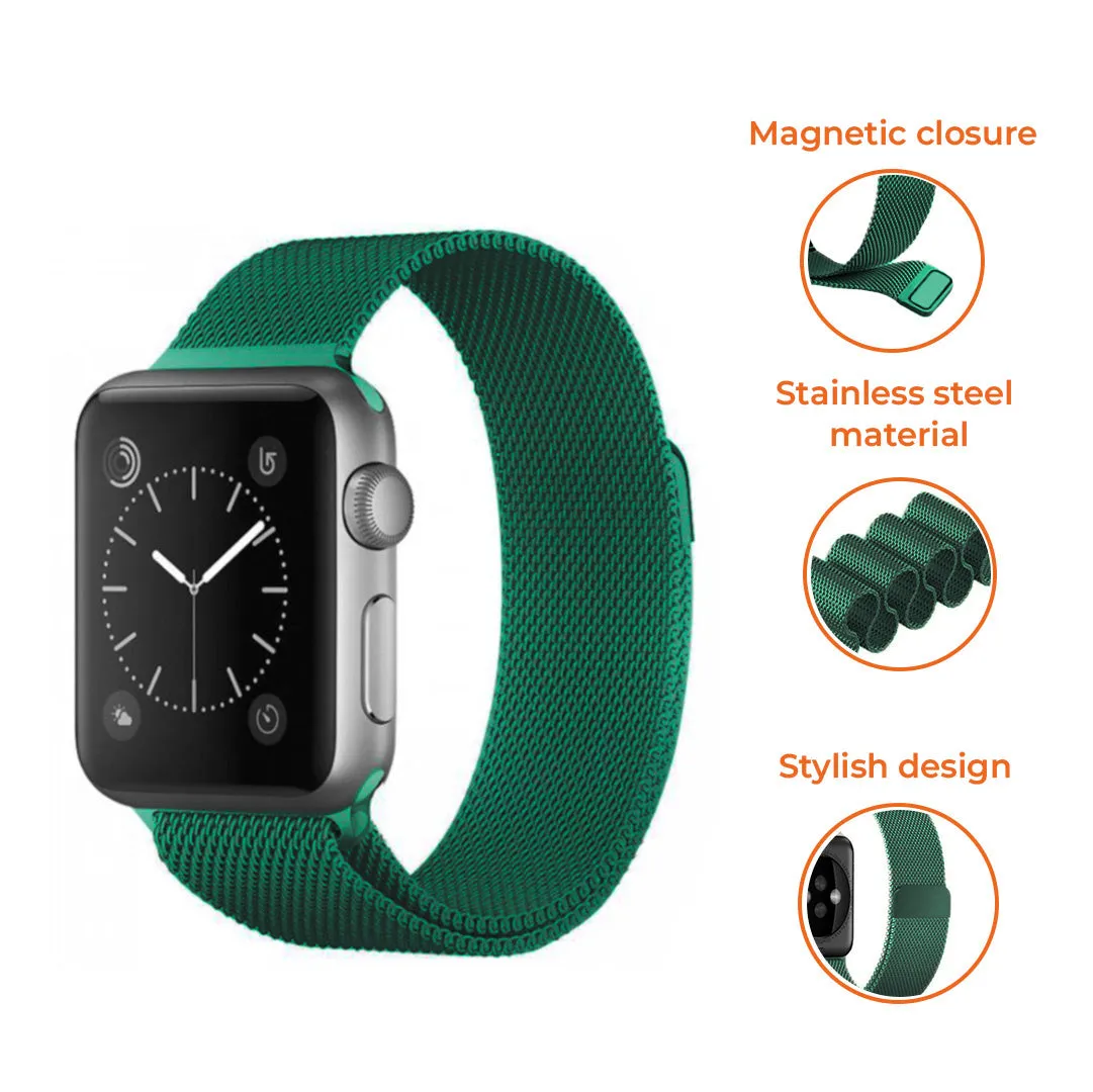 Clearance Price Apple Watch Milanese Strap (Green)  Dont Miss Out!