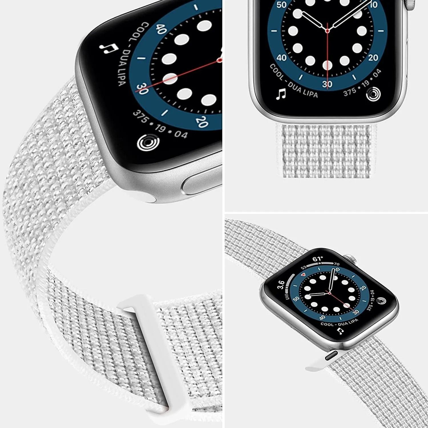 Clearance Price Apple Watch Nylon Loop Strap (White)  Today Only!
