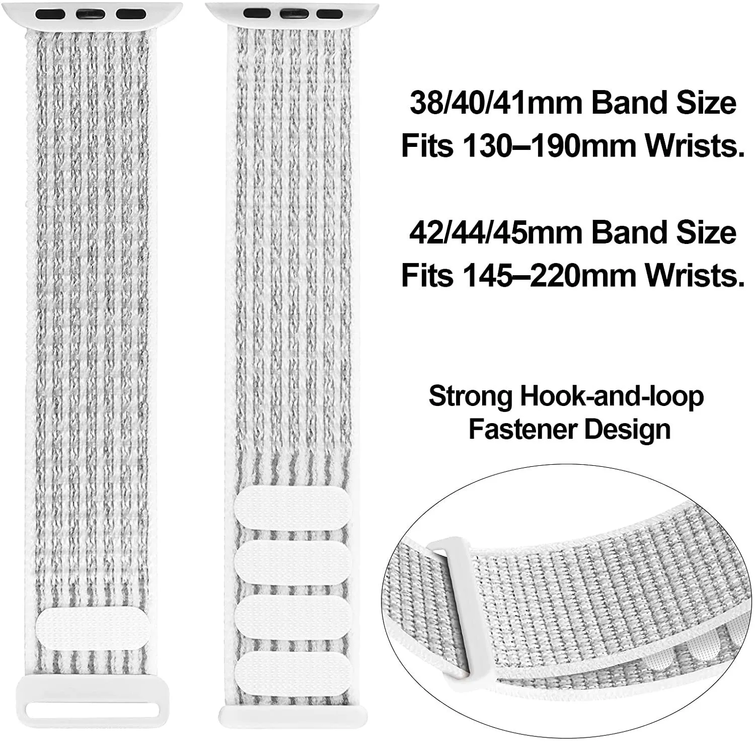 Clearance Price Apple Watch Nylon Loop Strap (White)  Today Only!
