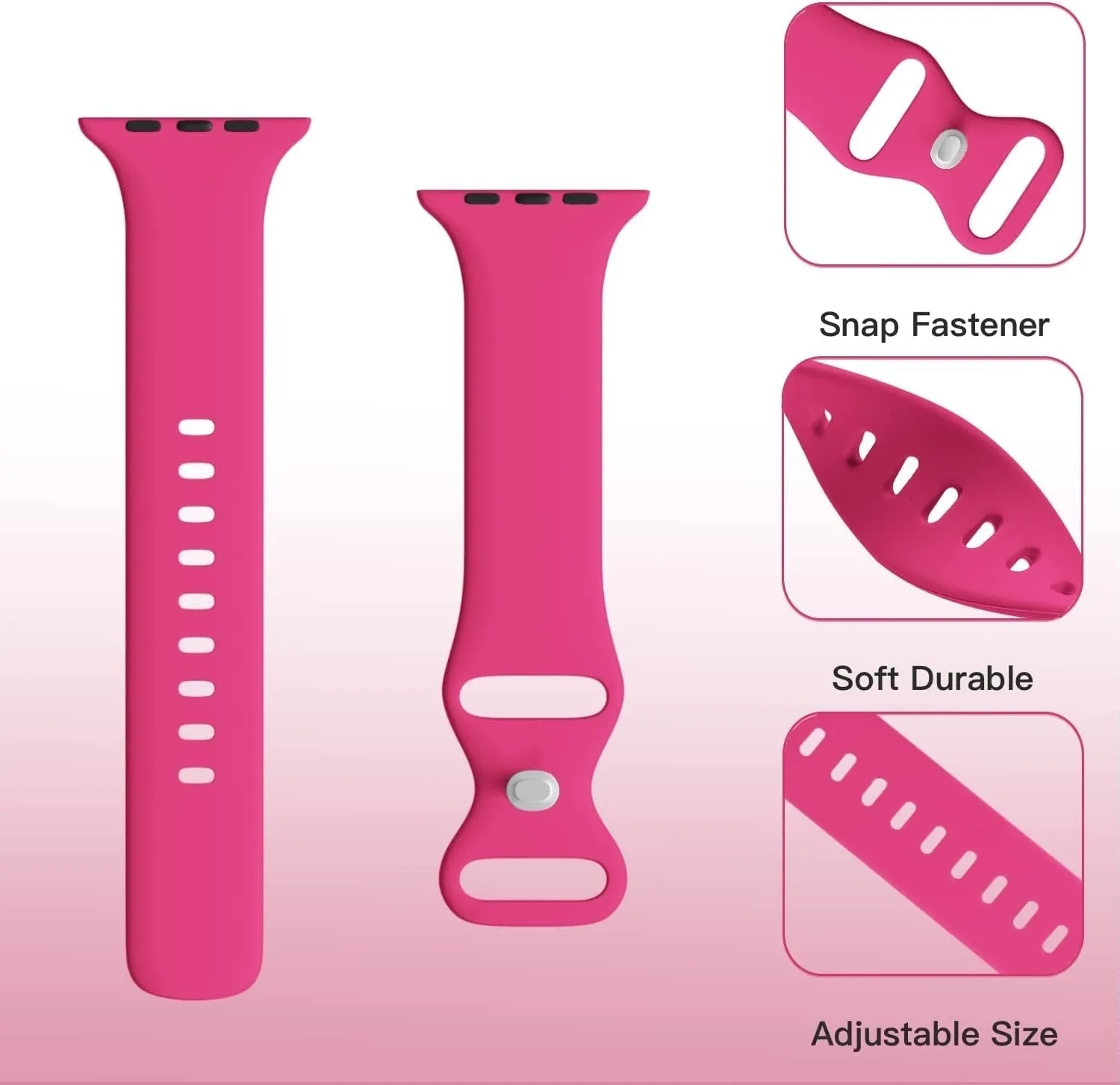 Clearance Price Apple Watch Silicone Strap Classic (Pink)  Almost Gone!