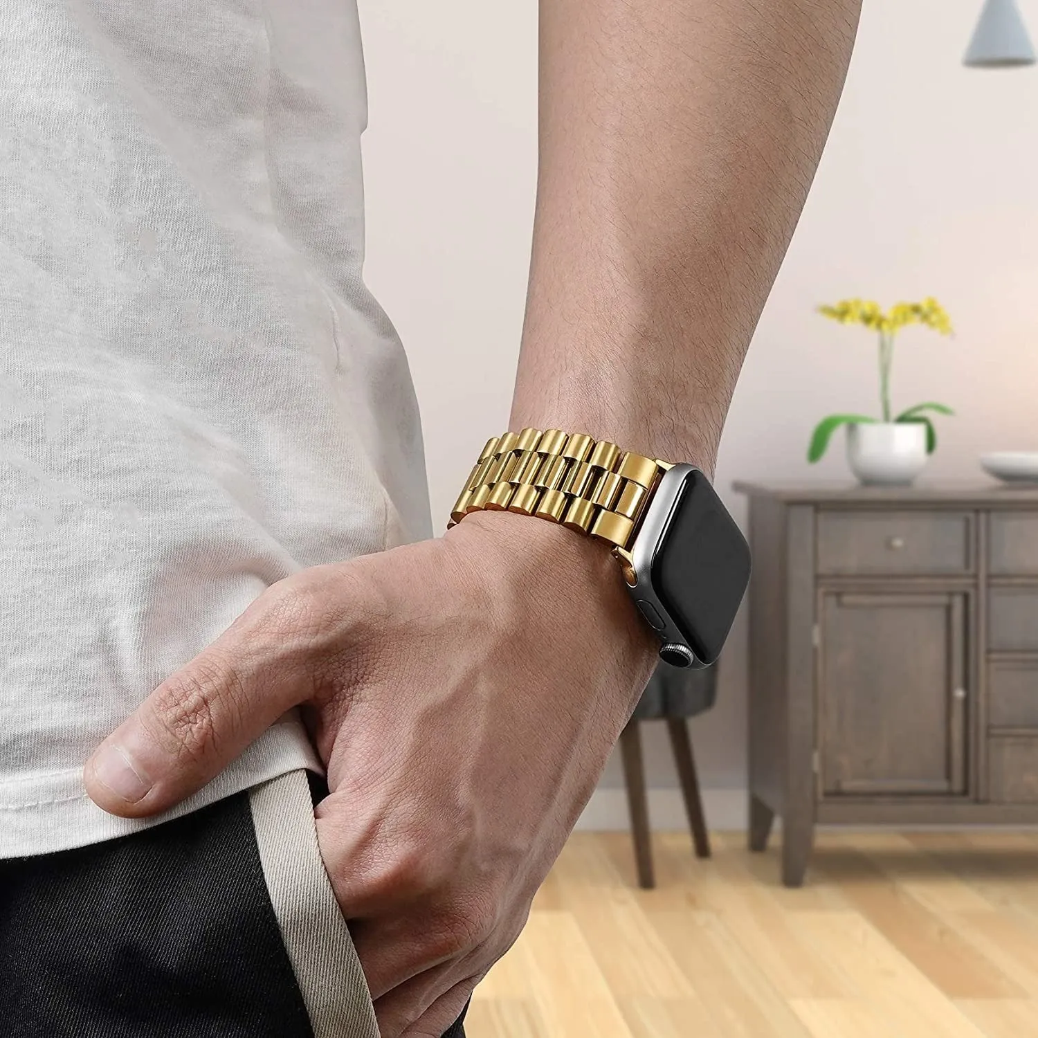 Clearance Price Apple Watch Steel Strap Presidential (Gold)  Almost Gone!