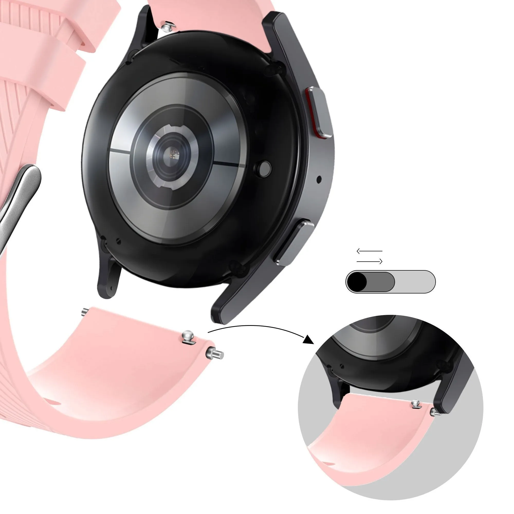 Clearance Price Bandz Amazfit GTS 2 Silicone Strap 'Deluxe' (Pink)  Last Few Pieces!