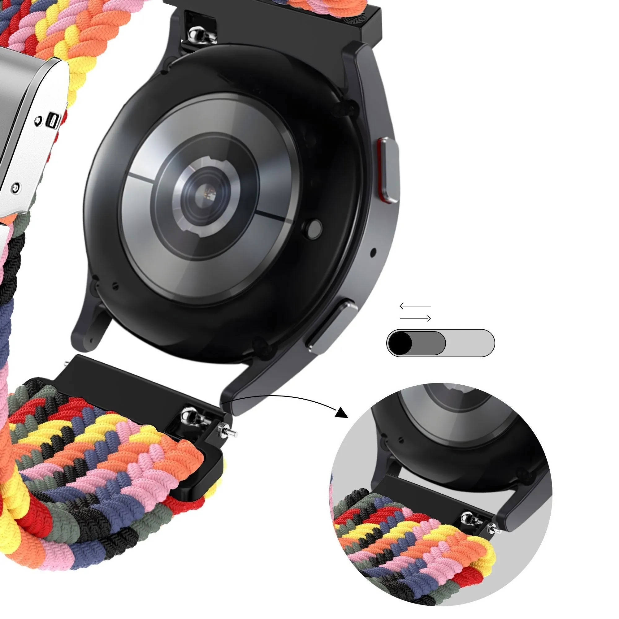 Clearance Price Bandz Amazfit GTS 4 Woven Nylon Strap (Colourful)  Limited Release!